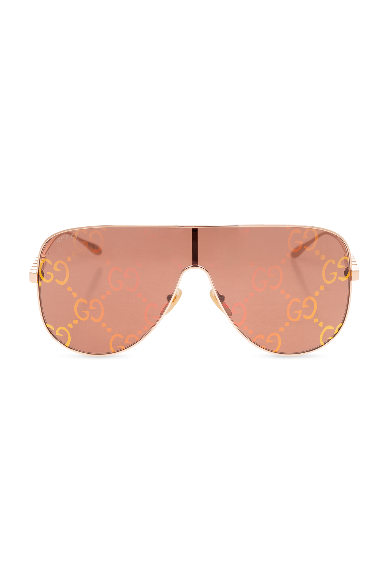 Gucci sunglasses with logo hotsell on lens